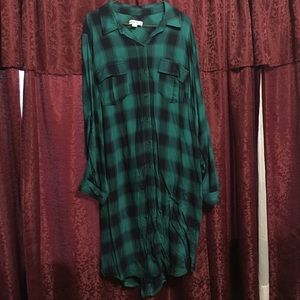 Fun flannel shirt dress!!